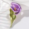 Plant exquisite enamel painting oil calla lily brooch, alloy oil drip jewelry, elegant and fashionable clothing, flower brooch for women Application Scenario